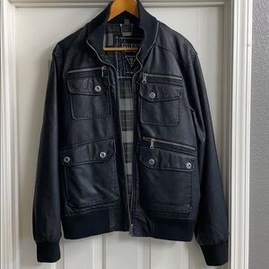 Guess Pleather Bomber Jacket